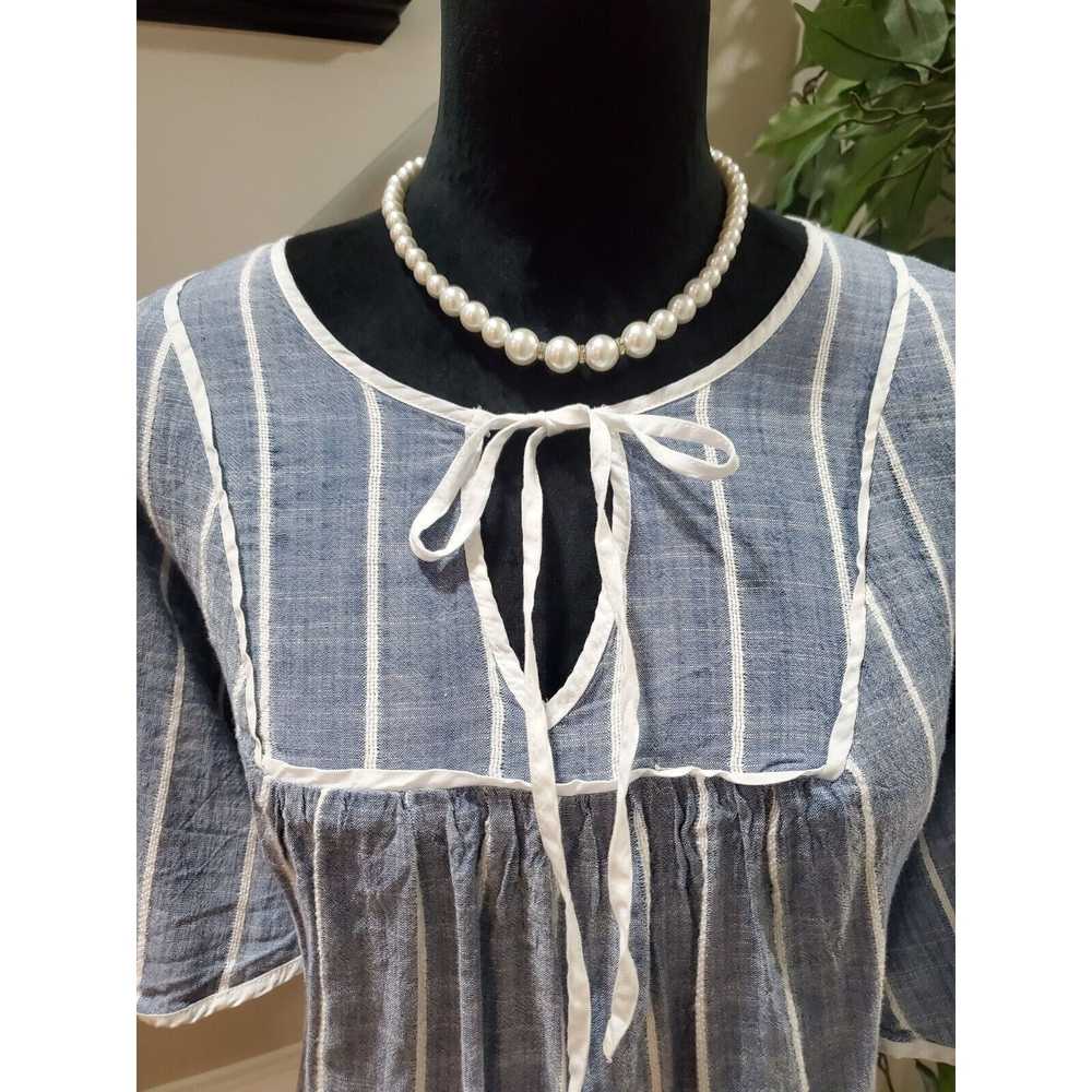 Other Lane Bryant Striped V Neck Drawstring Top B… - image 2