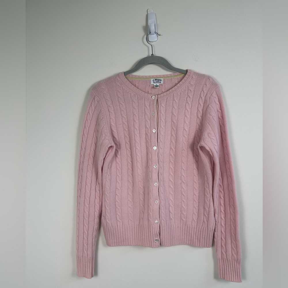 Lilly Pulitzer Vintage Cable Knit Button Up Cardi… - image 1