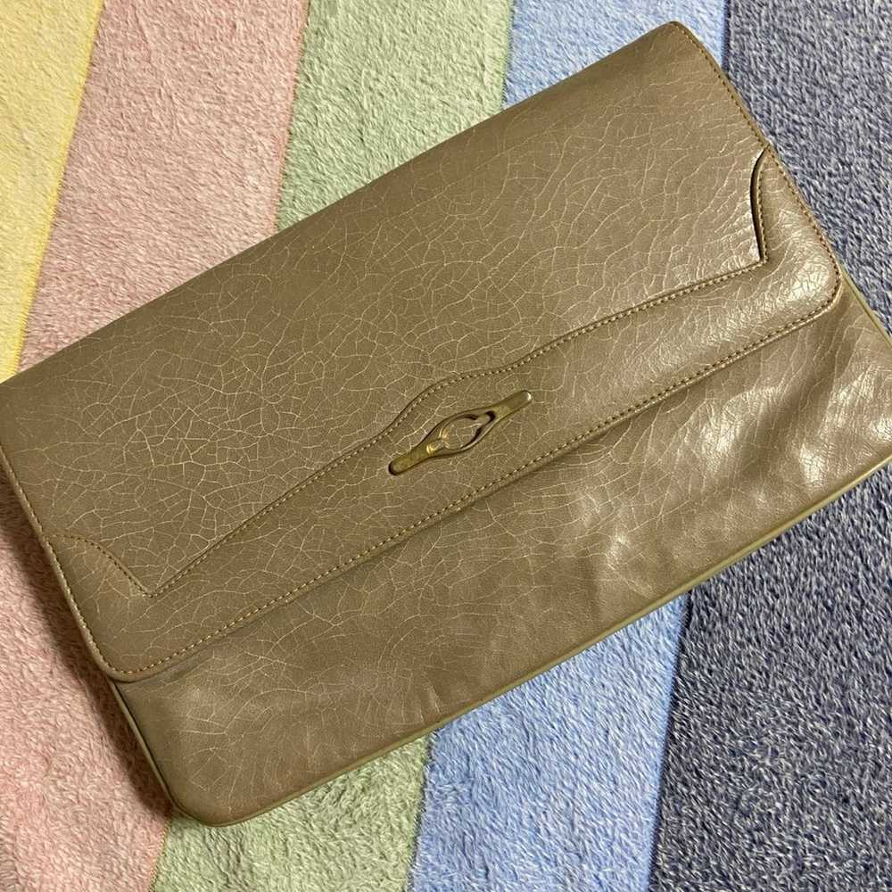 MARDANE Khaki Tan Leather Shoulder Bag - image 1