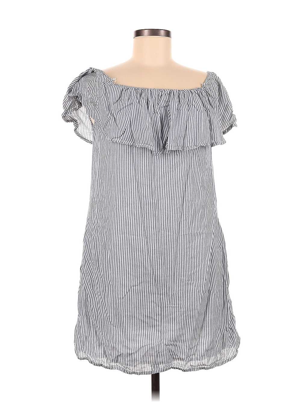 Allison Joy Women Gray Casual Dress M - image 1