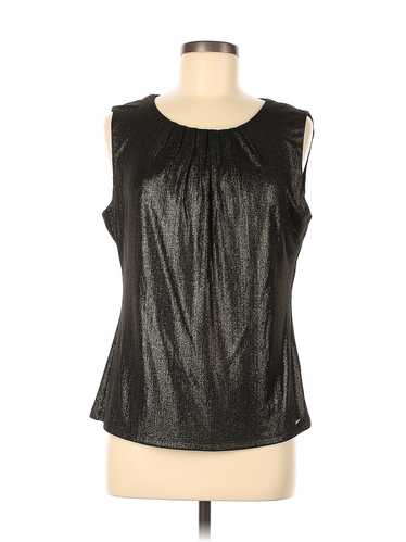 Calvin Klein Women Black Sleeveless Blouse L