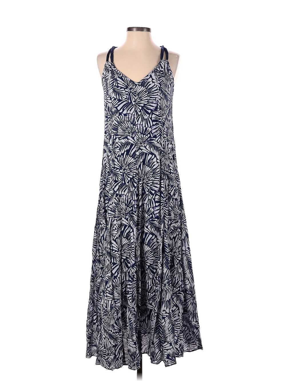 Garnet Hill Women Blue Casual Dress P Petites - image 1