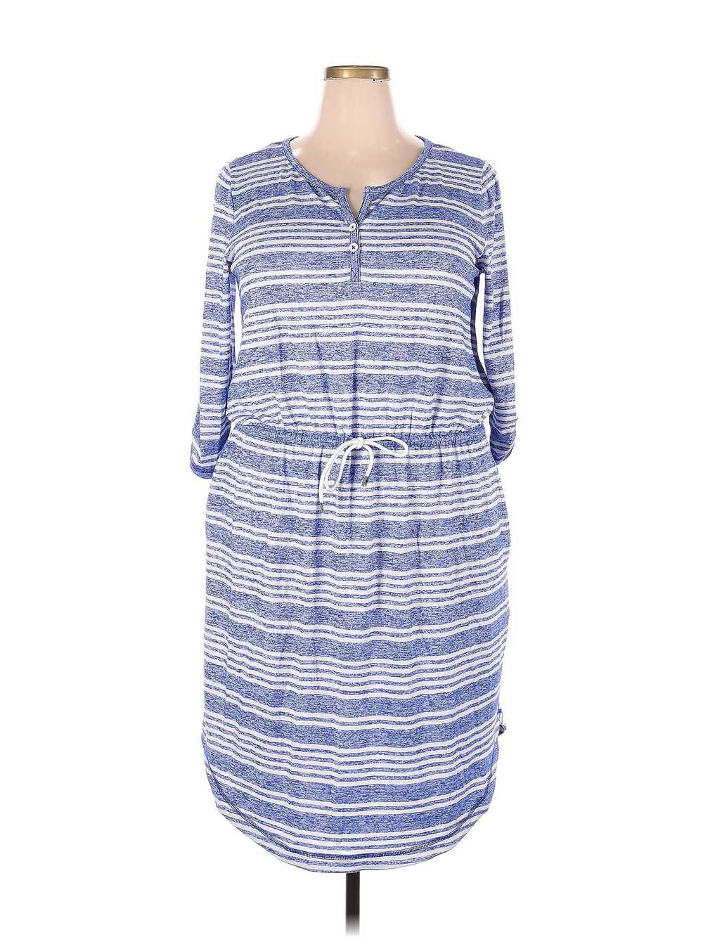 T by Talbots Women Blue Casual Dress 2X Plus - image 1