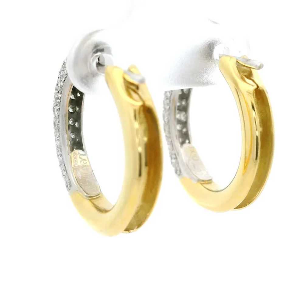 Leo Pizzo 18k Two Tone Gold 1.60ctw Pave Set Diam… - image 9