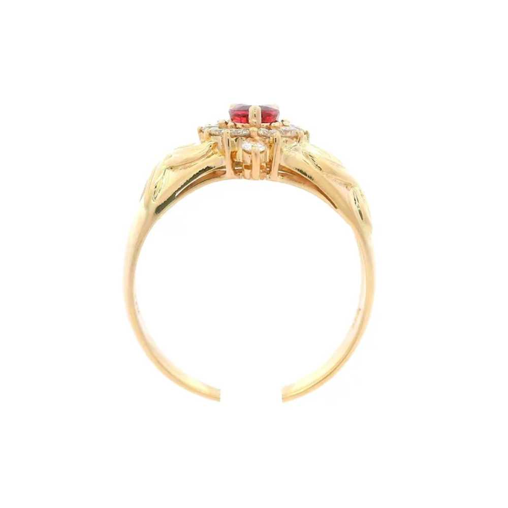 14k Yellow Gold 0.74ctw High Quality Ruby & Diamo… - image 8