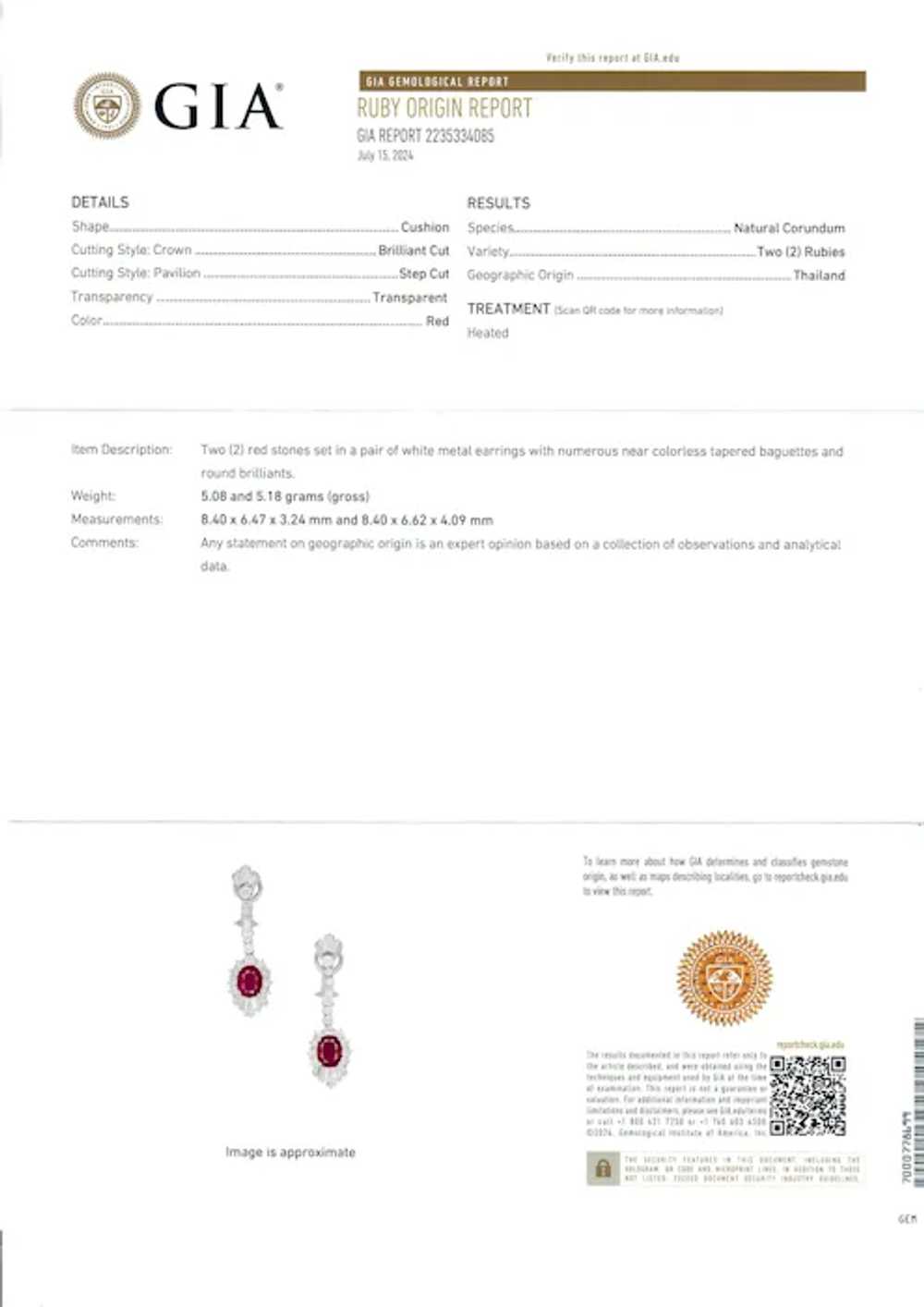 Vintage Elegant Platinum 8.15ctw GIA Ruby & Diamo… - image 9