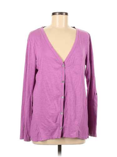 Garnet Hill Women Purple Cardigan M