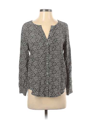 Joie Women Gray Long Sleeve Silk Top XS