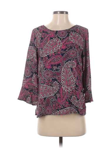 Talbots Outlet Women Purple 3/4 Sleeve Blouse P