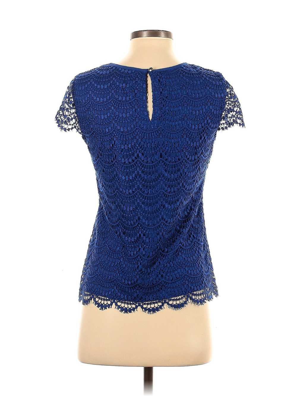 Banana Republic Women Blue Short Sleeve Top 00 Pe… - image 2