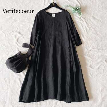 Veritecoeur Linen Dress Black - image 1