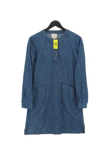 FatFace Women's Midi Dress UK 8 Blue 100% Cotton … - image 1