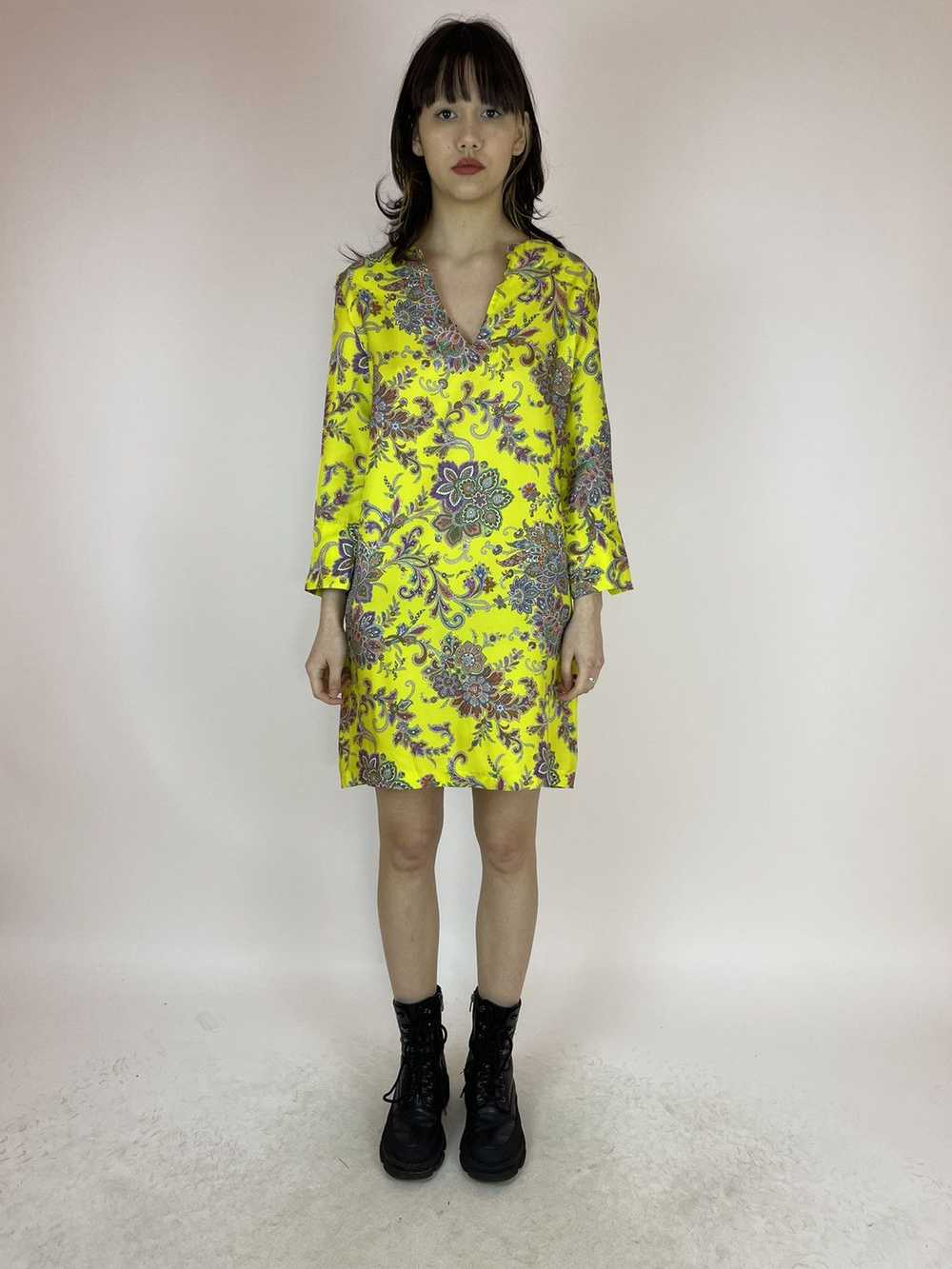 Zara ZARA HOME SILK Floral dress relaxed tunic Wo… - image 1