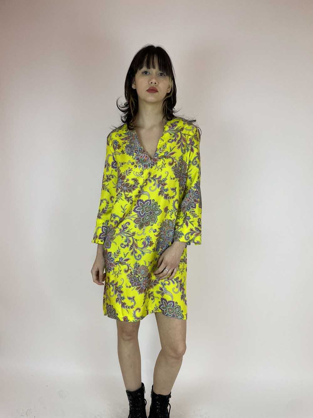 Zara ZARA HOME SILK Floral dress relaxed tunic Wo… - image 7