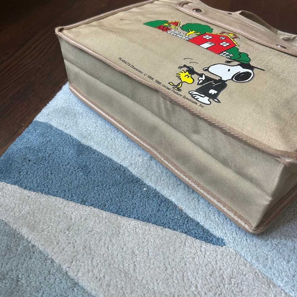 Vintage Snoopy Peanuts graduation school bag 60s - image 12