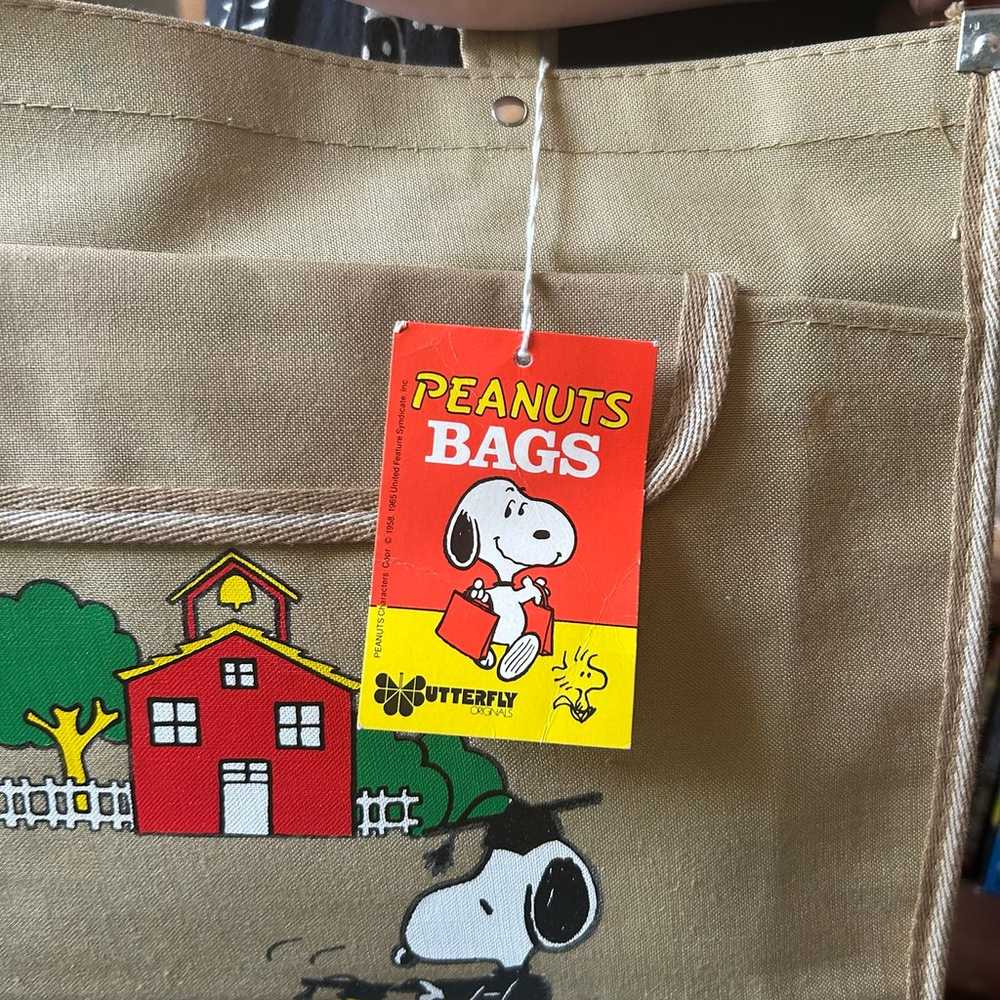 Vintage Snoopy Peanuts graduation school bag 60s - image 5