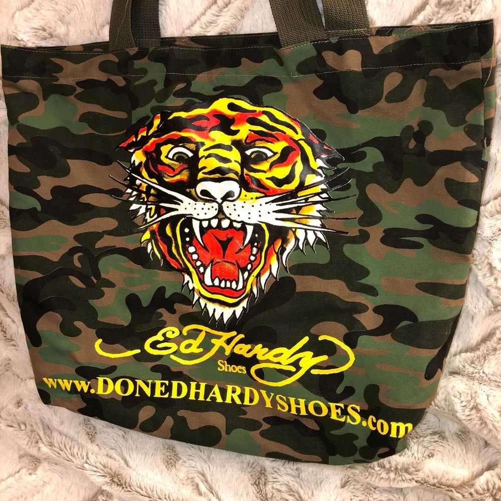 Ed Hardy vintage tiger head camo bag - image 2