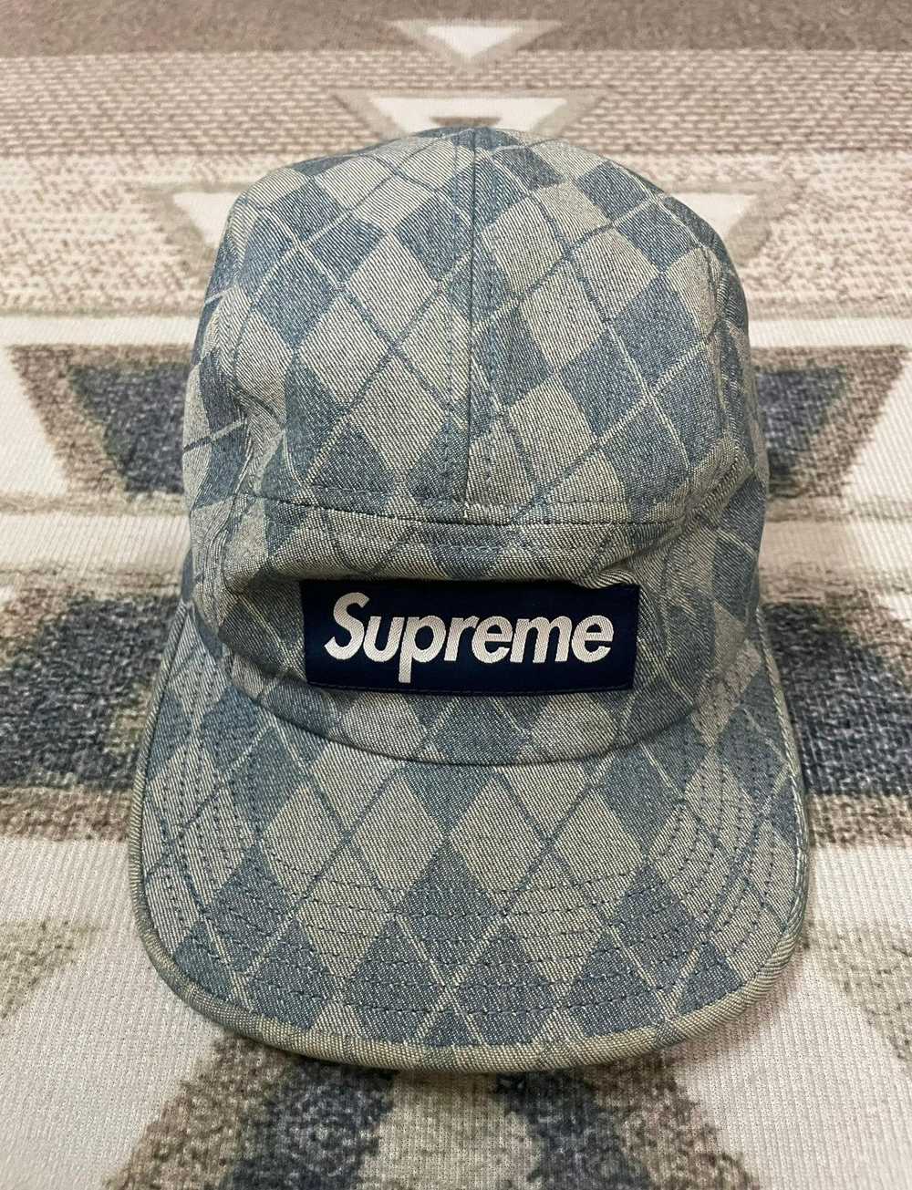 Supreme Supreme Denim Argyle Camp Cap - image 1