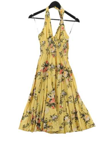 Joe Browns Women's Midi Dress UK 10 Yellow 100% C… - image 1