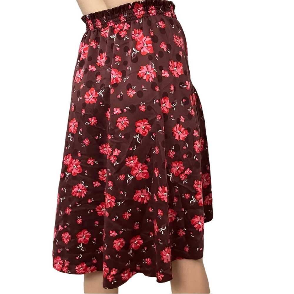 Draper James Skirt Waterfall Floral Pink Maroon M… - image 2