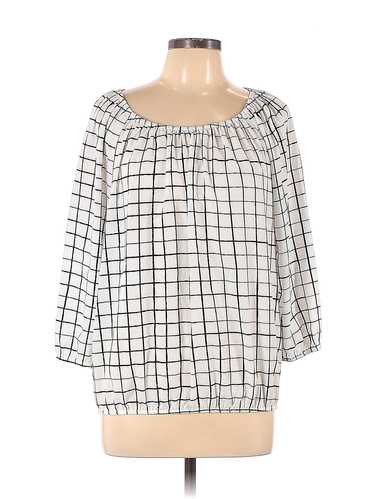 Daisy Fuentes Women Silver Long Sleeve Blouse L