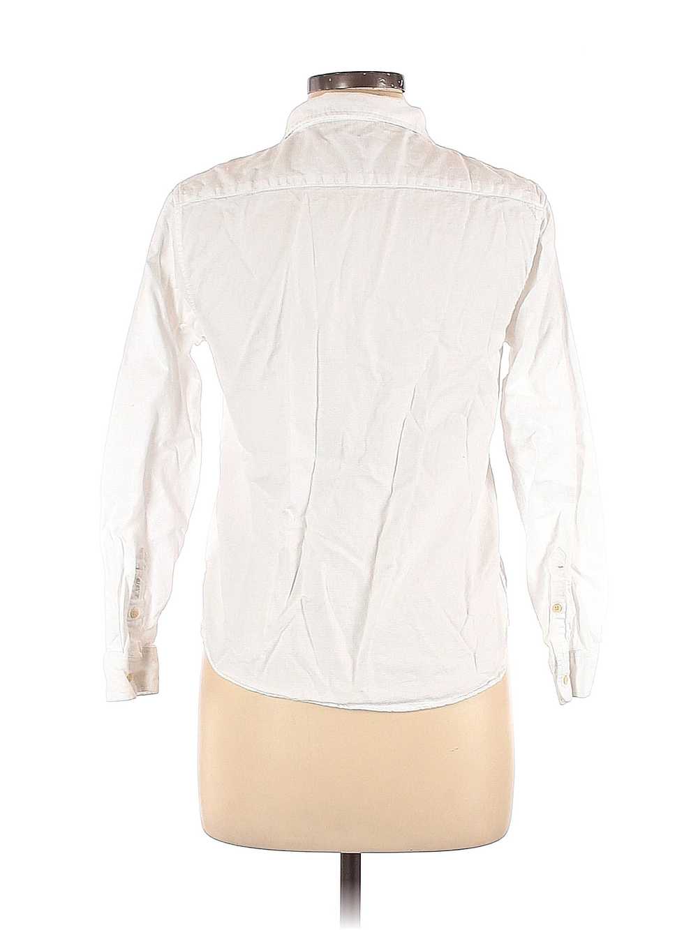 Zara Women White Long Sleeve Button-Down Shirt 12 - image 2