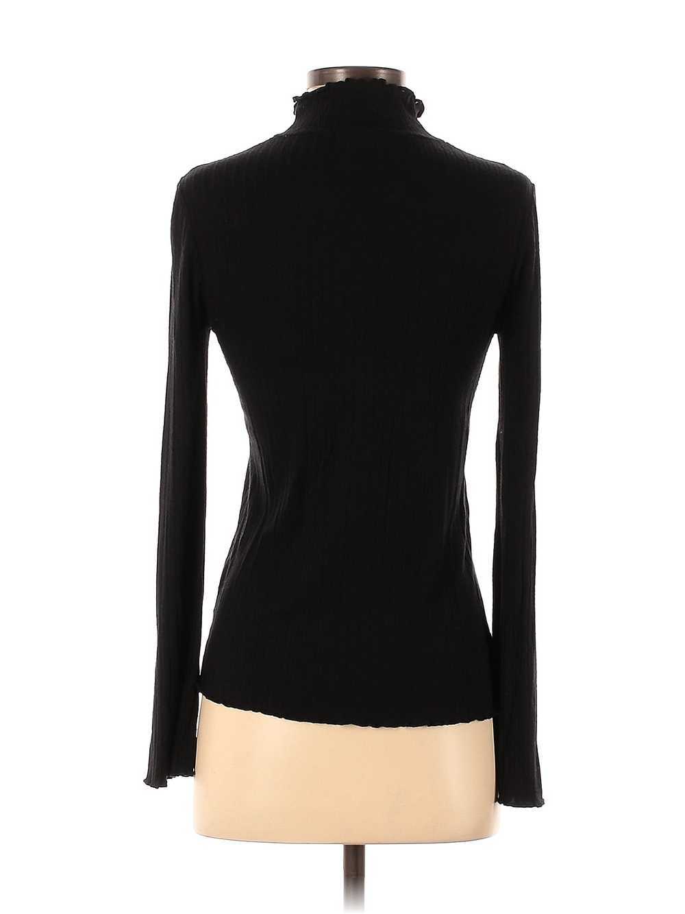 Madewell Women Black Long Sleeve Turtleneck XS - image 2