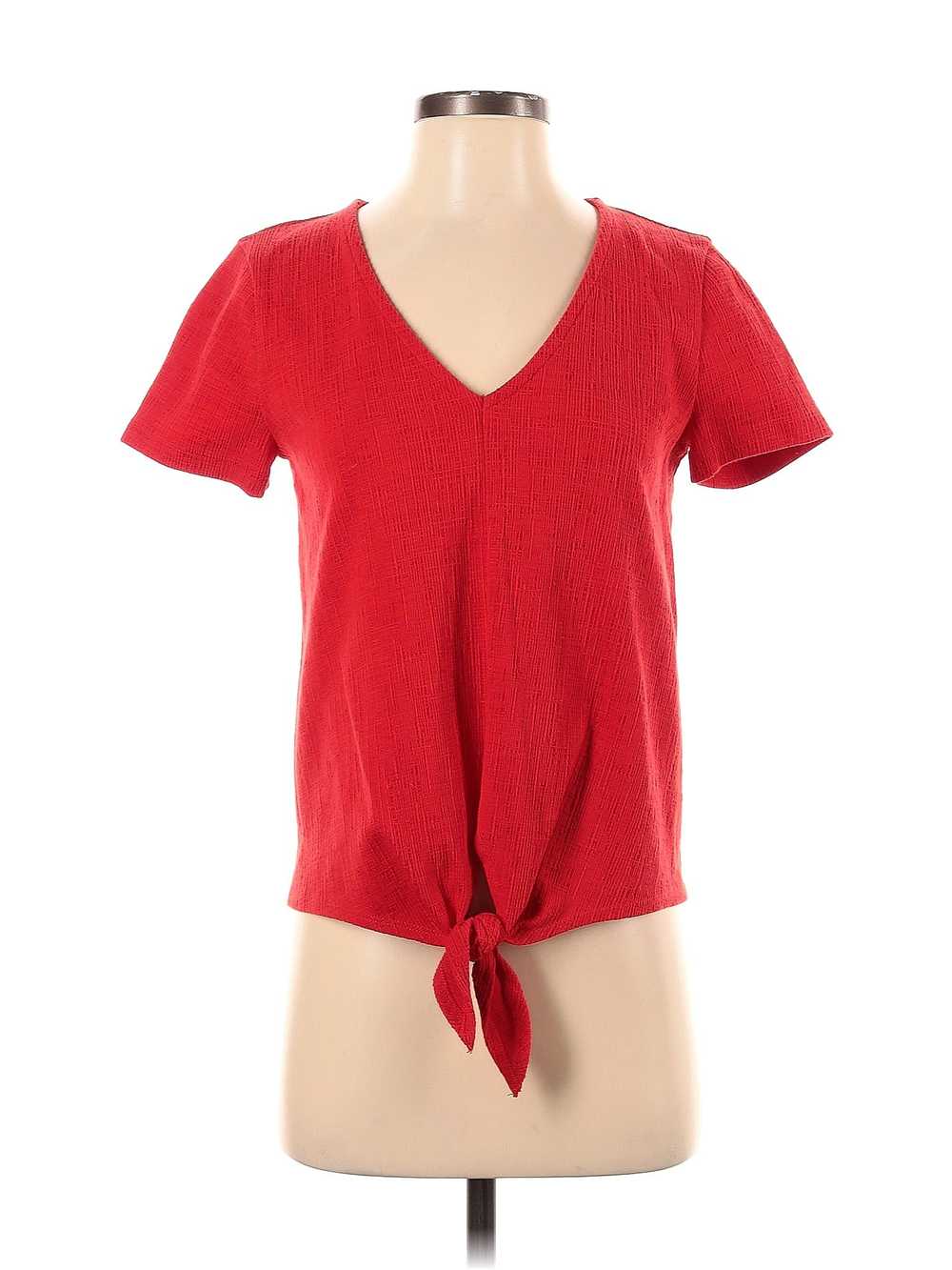 J.Crew Factory Store Women Red Short Sleeve Top XS - image 1