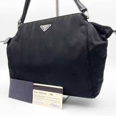 Prada Women's Shoulder Tote Bag Black nylon Vinta… - image 1