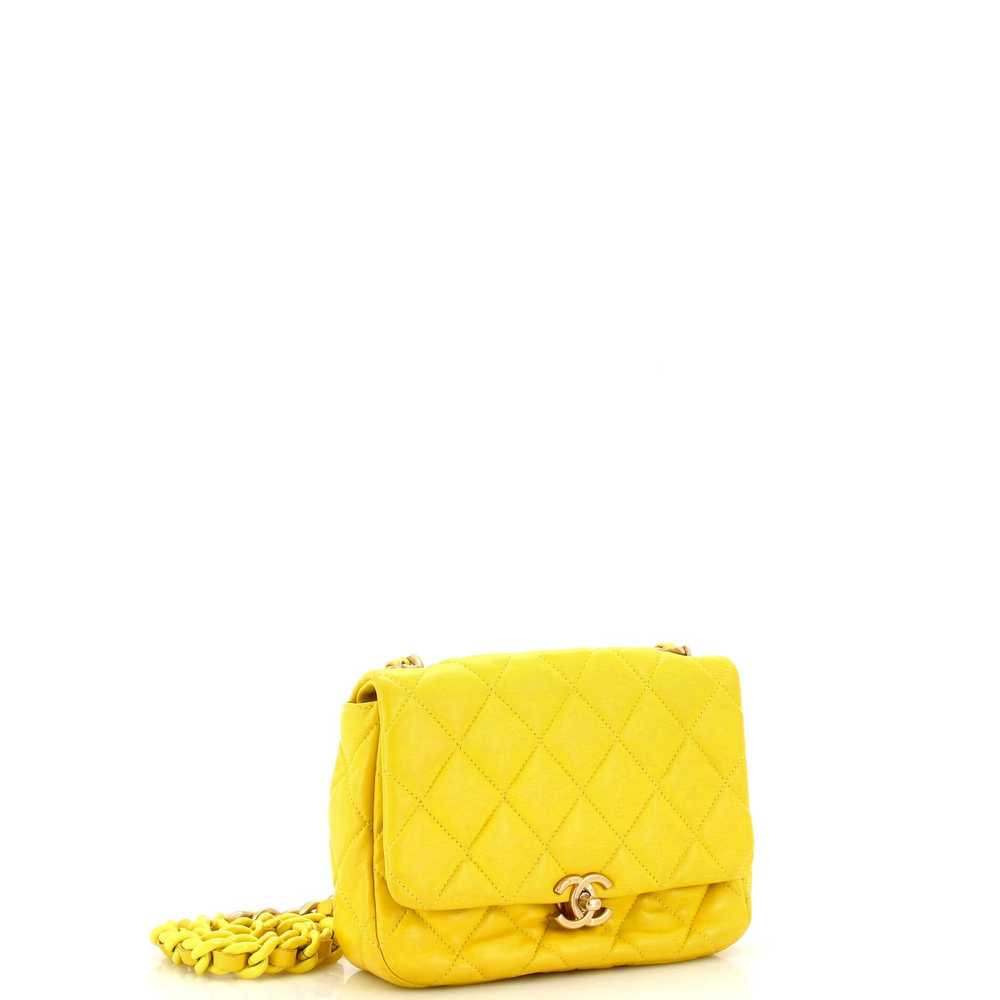 Chanel Lacquered Metal CC Flap Bag Quilted Lambsk… - image 3