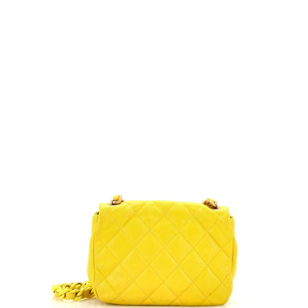 Chanel Lacquered Metal CC Flap Bag Quilted Lambsk… - image 4