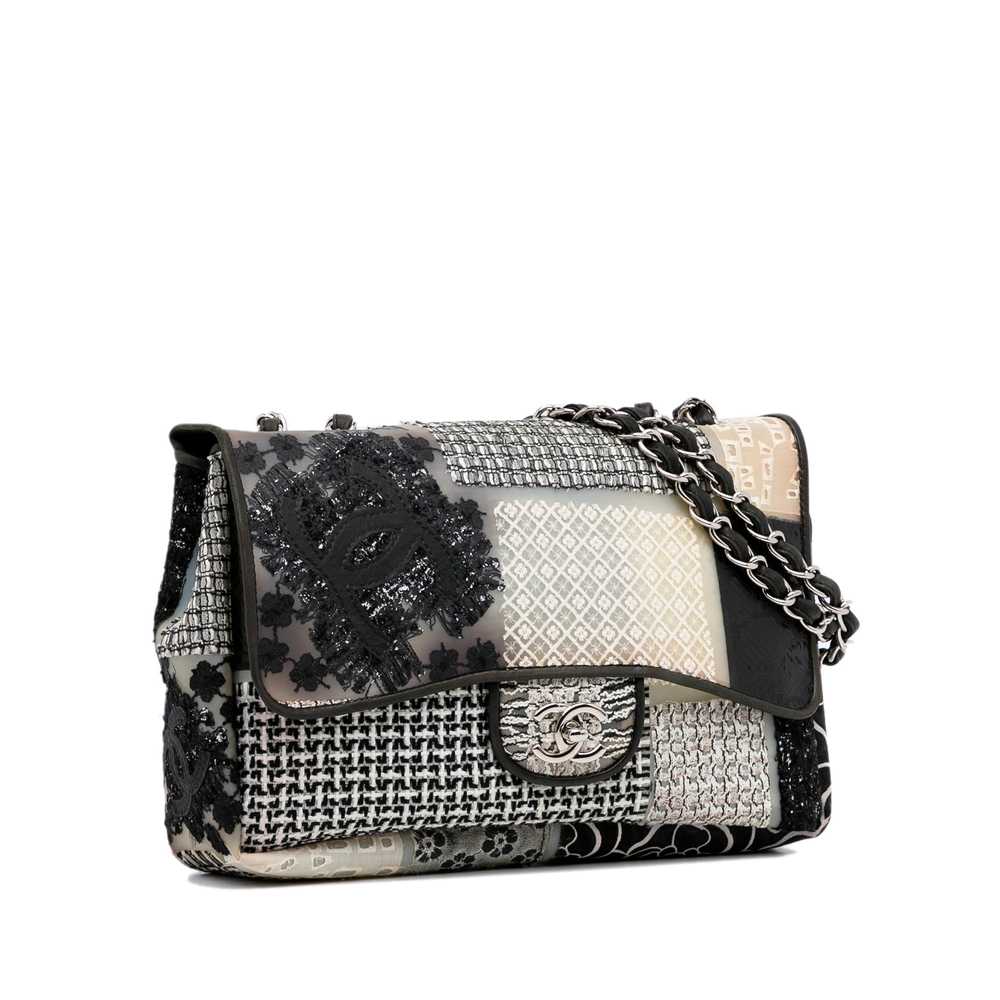 Black Chanel Jumbo CC Patchwork Classic Flap Shou… - image 2