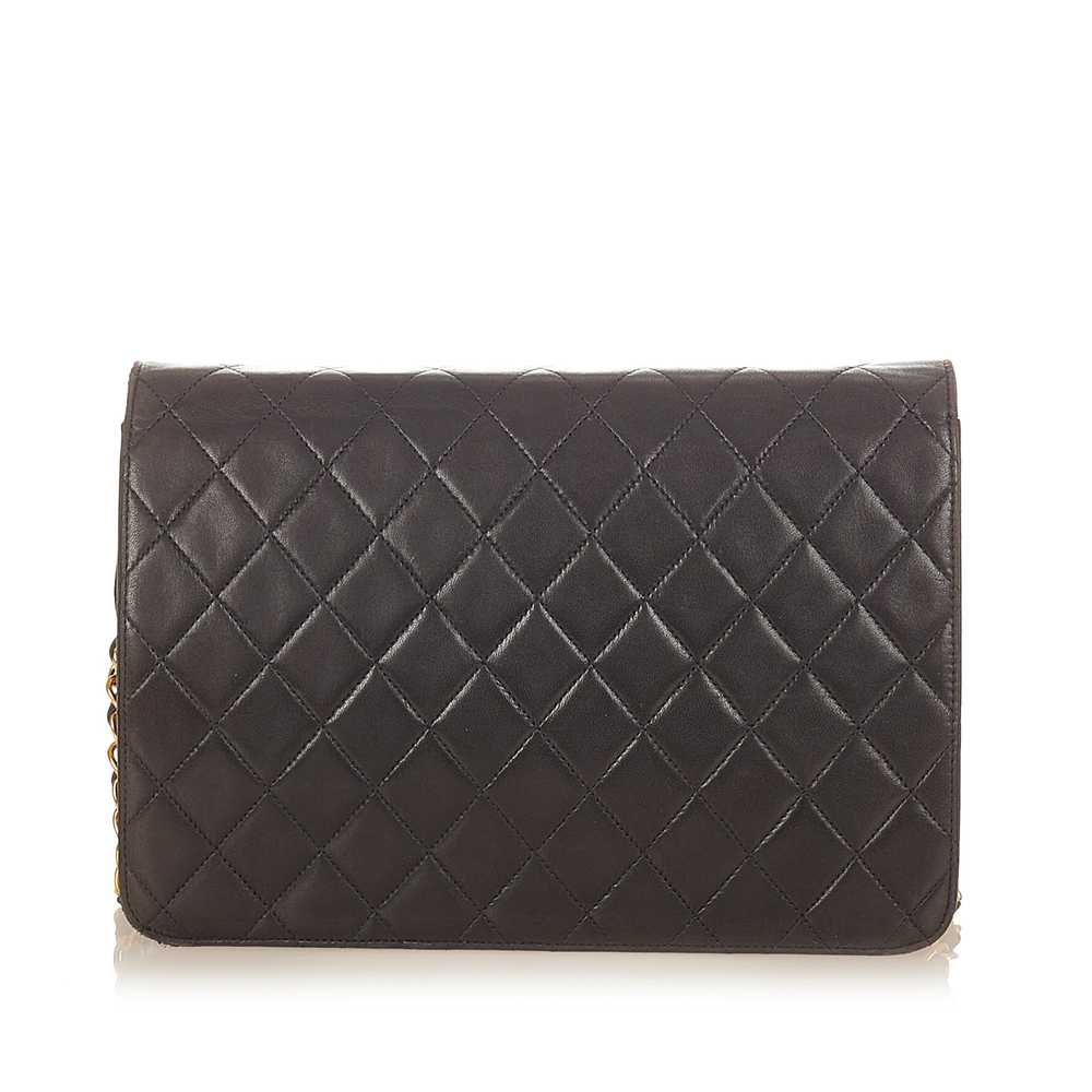 Black Chanel Old Medium Lambskin CC Single Flap b… - image 3