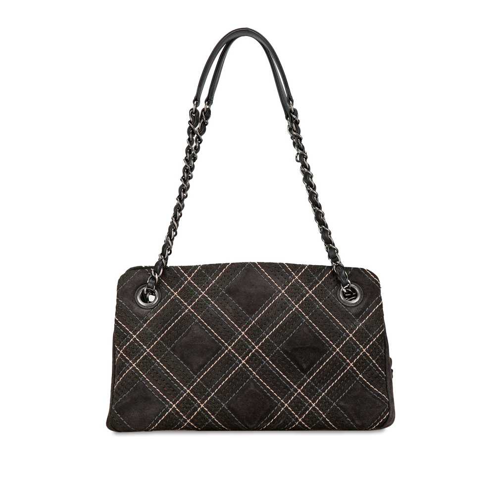 Gray Chanel Suede Paris-Edinburgh Saltire Shoulde… - image 3