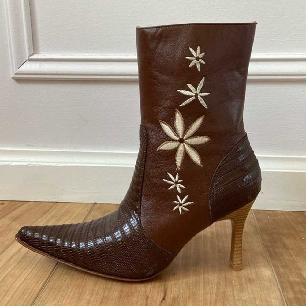 NWOT Lady Canelo Cowgirl Western Ankle Python Boo… - image 1