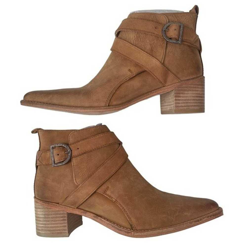 NEW Free People Back Loop Ankle Boots in Tan Leat… - image 5