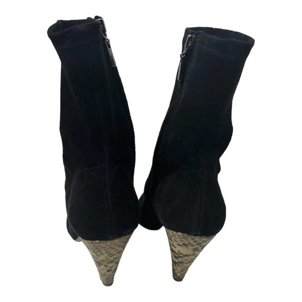 Nordstrom l Black Suede Heel Booties Size 8.5 - image 3