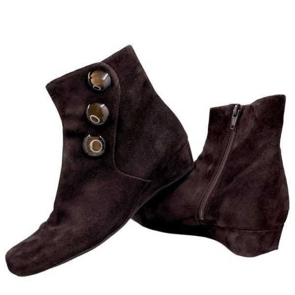 Van Eli Moony brown suede wedge heel ankle boots - image 1