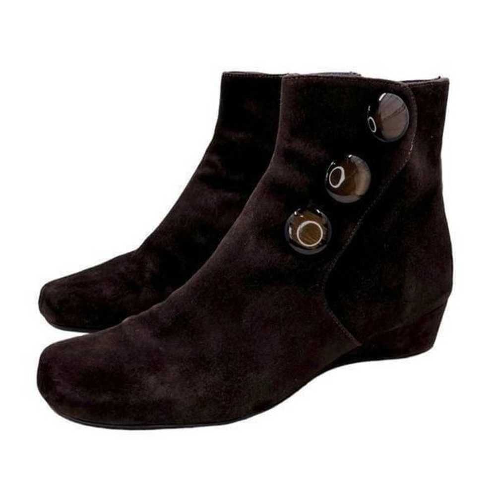 Van Eli Moony brown suede wedge heel ankle boots - image 3