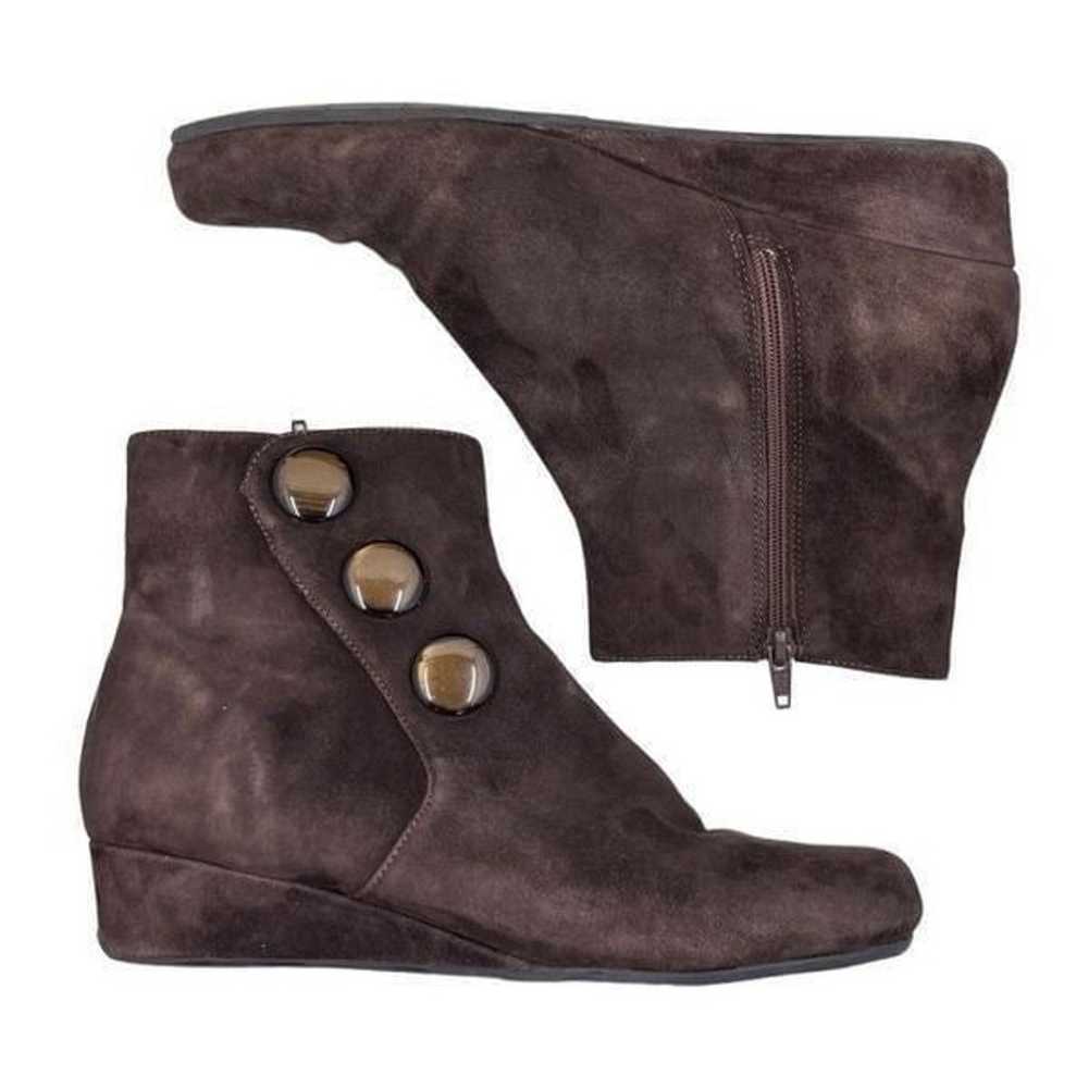 Van Eli Moony brown suede wedge heel ankle boots - image 4