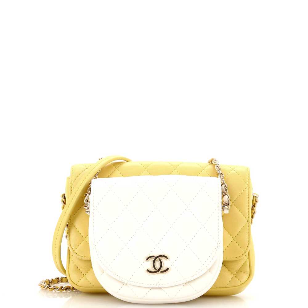 CHANEL Side Packs Crossbody Bag Quilted Lambskin … - image 1