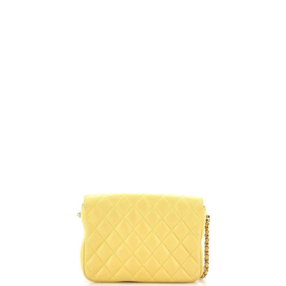 CHANEL Side Packs Crossbody Bag Quilted Lambskin … - image 3