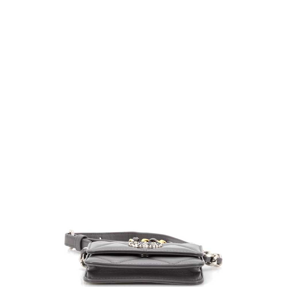 CHANEL 19 Flap Coin Purse Belt Bag Quilted Lambsk… - image 4