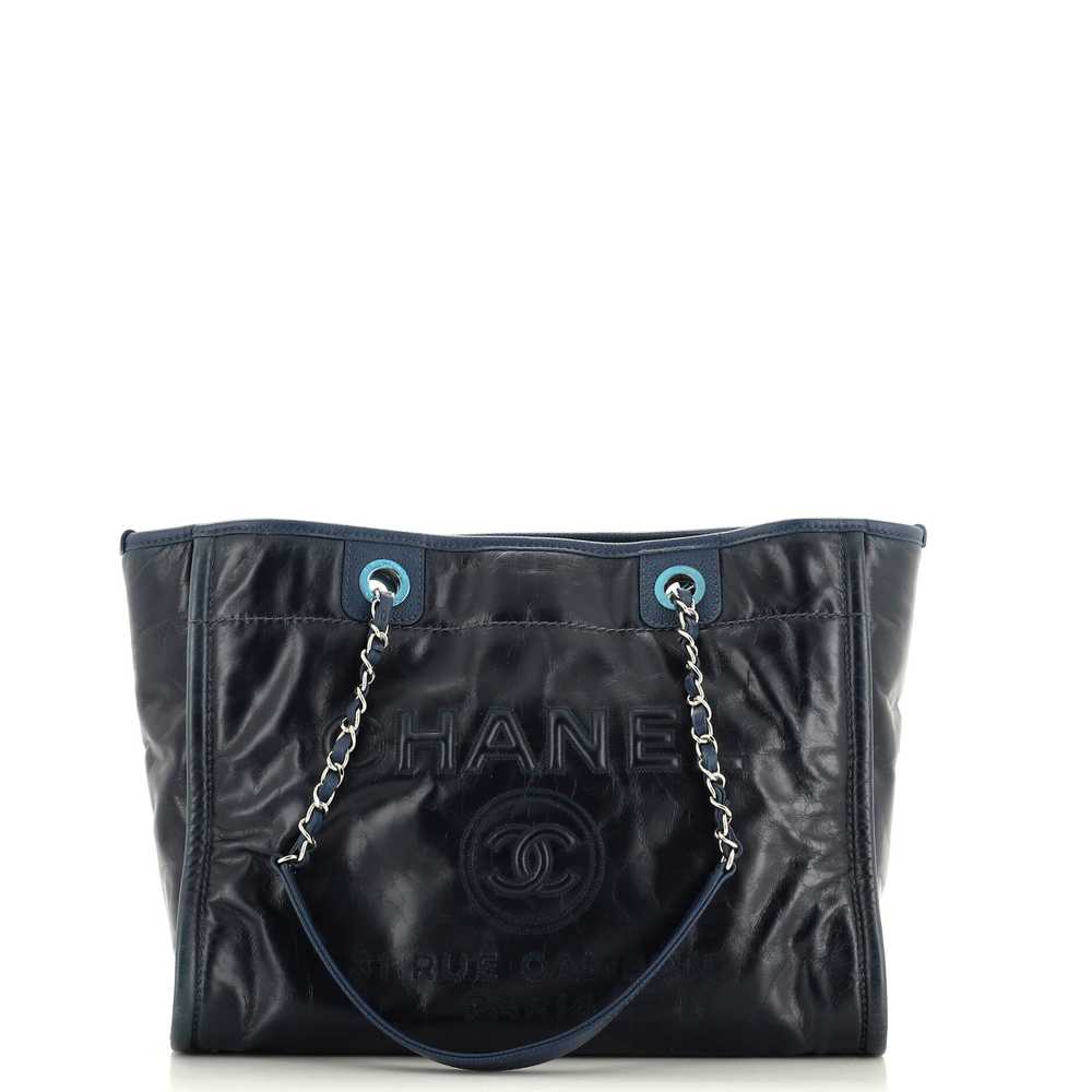 CHANEL Deauville Tote Glazed Calfskin Small - image 1