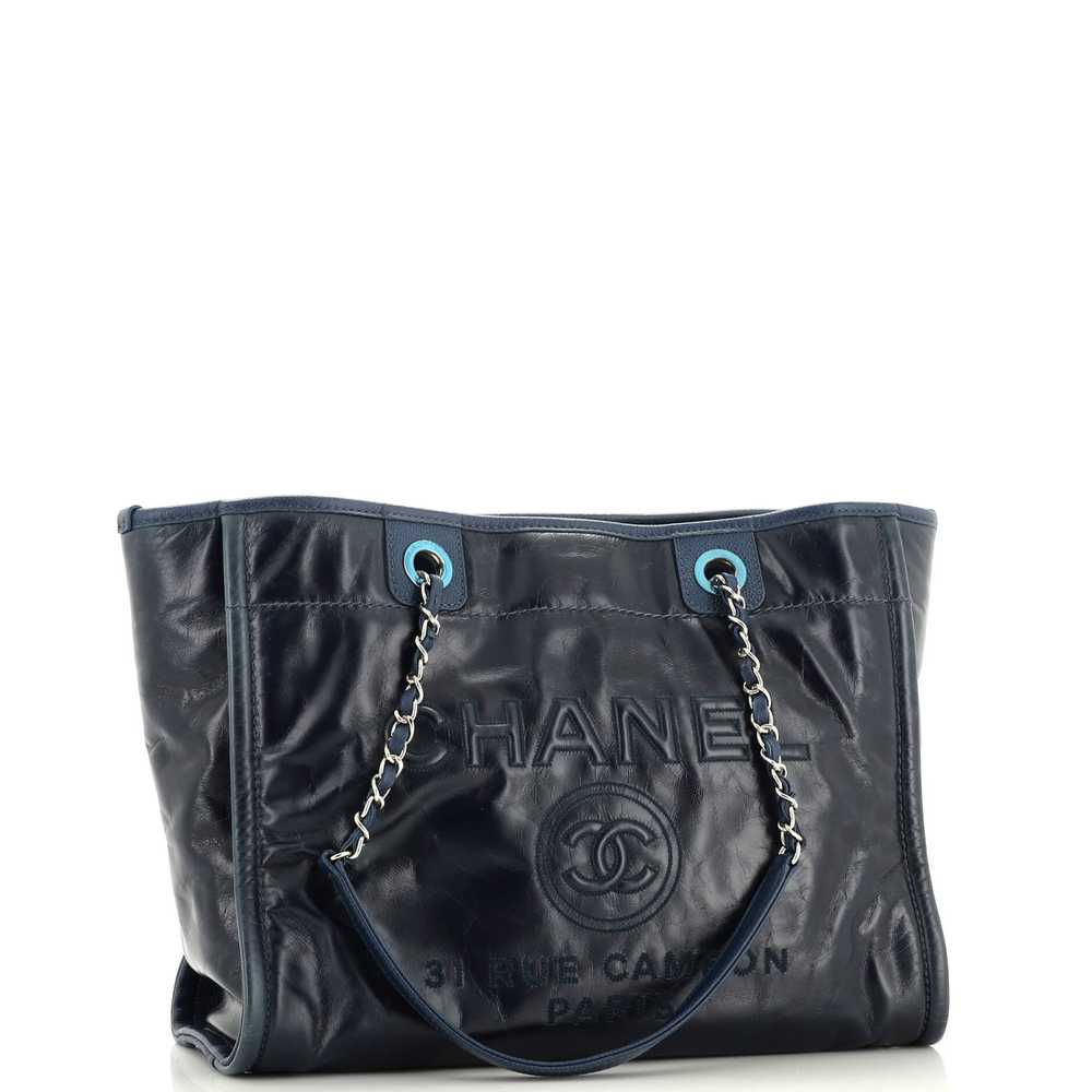 CHANEL Deauville Tote Glazed Calfskin Small - image 3