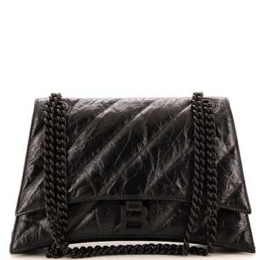 Balenciaga Crush Chain Flap Bag Quilted Crushed Ca