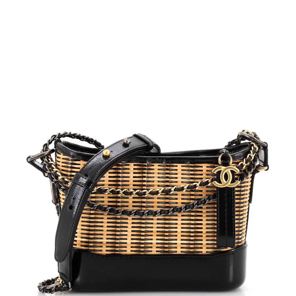 CHANEL Gabrielle Hobo Rattan and Calfskin Small - image 1