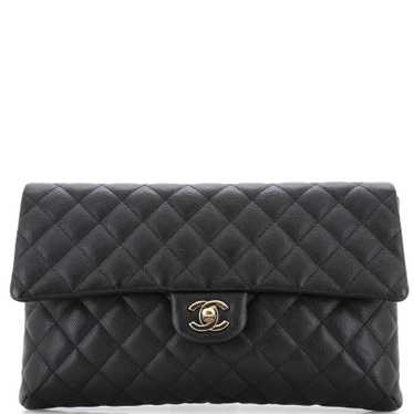 CHANEL Classic Flap Clutch Quilted Lambskin - image 1