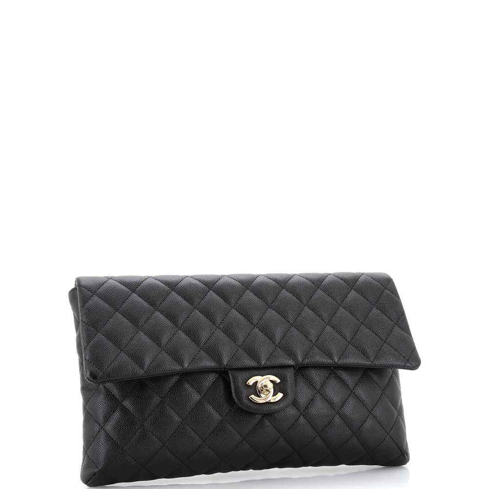 CHANEL Classic Flap Clutch Quilted Lambskin - image 3