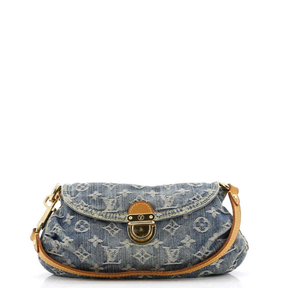 Louis Vuitton Pleaty Handbag Denim Mini - image 1